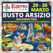 Esotika Pet Show a Busto Arsizio, 29-30 marzo, esposizione di animali esotici e da compagnia, Malpensa Fiere.