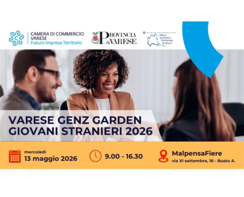 Immagine promozionale per l'evento Varese Genz Garden Giovani Stranieri 2026 del 13 maggio a MalpensaFiere.