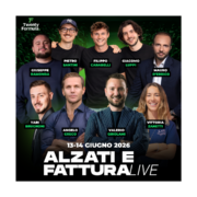 Immagine promozionale per l'evento Alzati e Fattura Live con relatori e date 13-14 Giugno 2026.